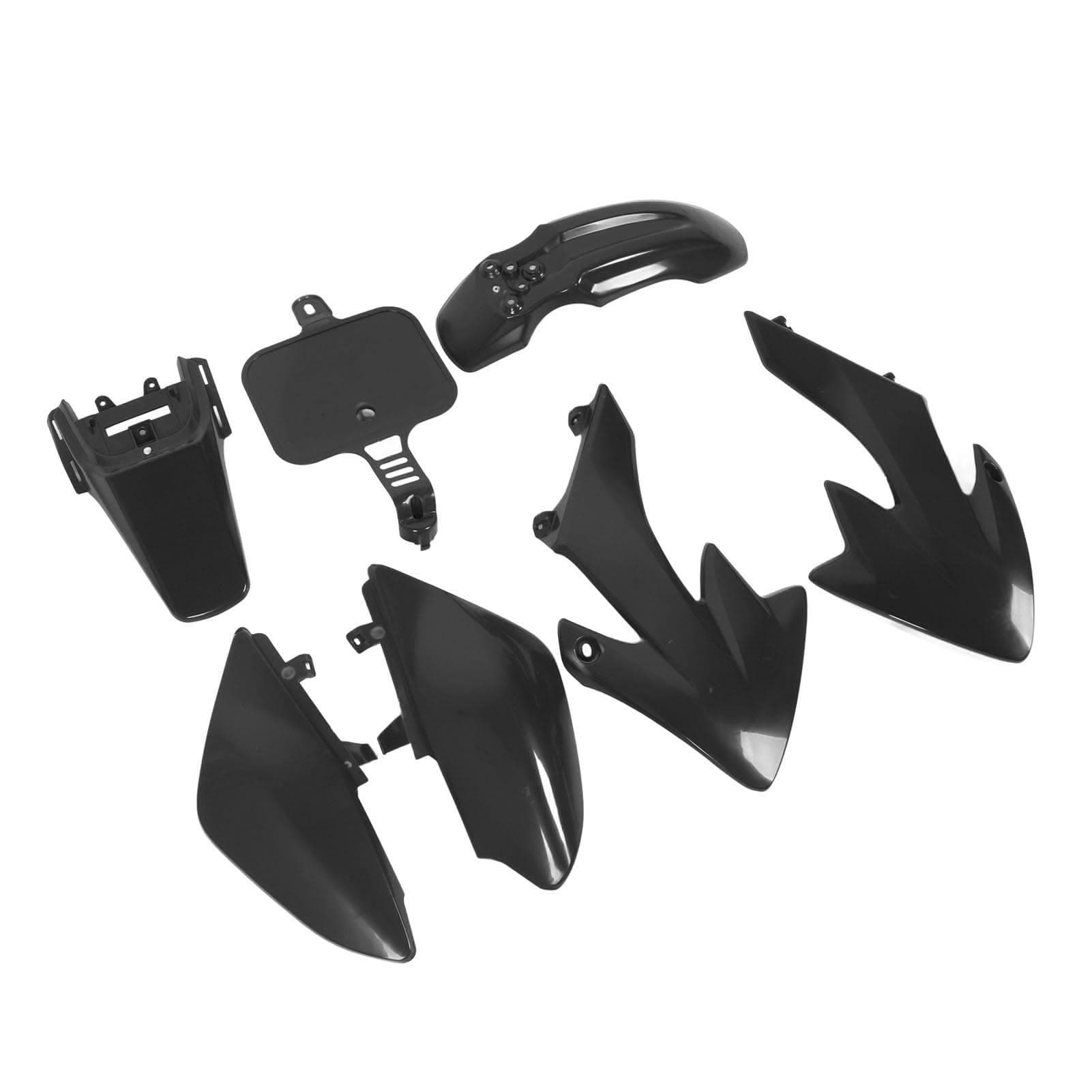 Motorcycle Fairing Body Work Kit Plastic Body Wrap Complete Splash Guard Set for CRF50 XR50 50cc to black