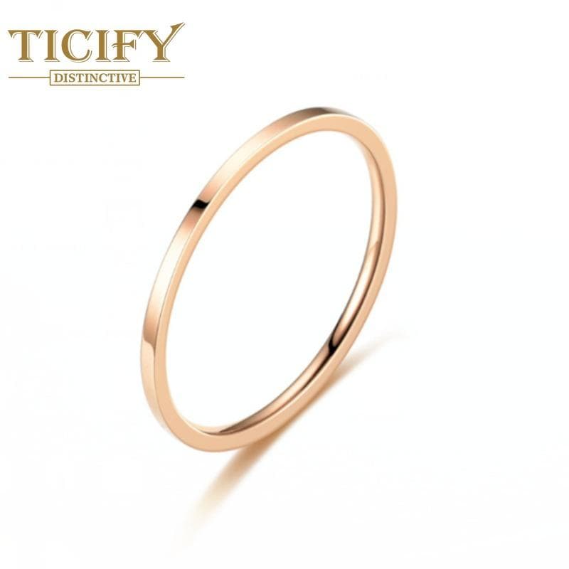 Light Luxury Design Sensor Titanium Steel Fine Ring Women's Temperament Niche Niche Circle Couple Ring 9 rose gold