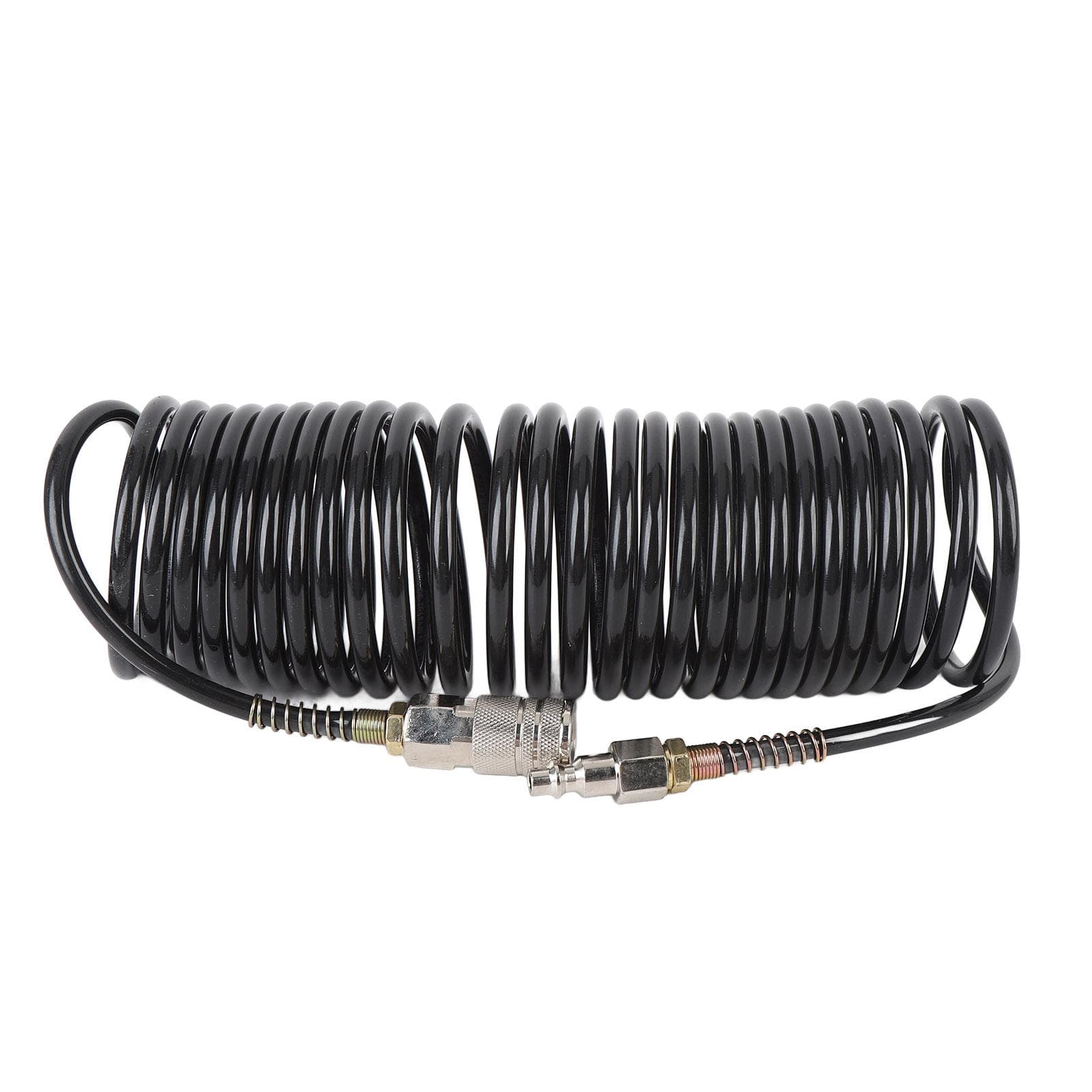 Spiral Air Hose 1/4 Inch ID 16.4ft Length PE Copper Non Tangling Anti Twisting Lightweight