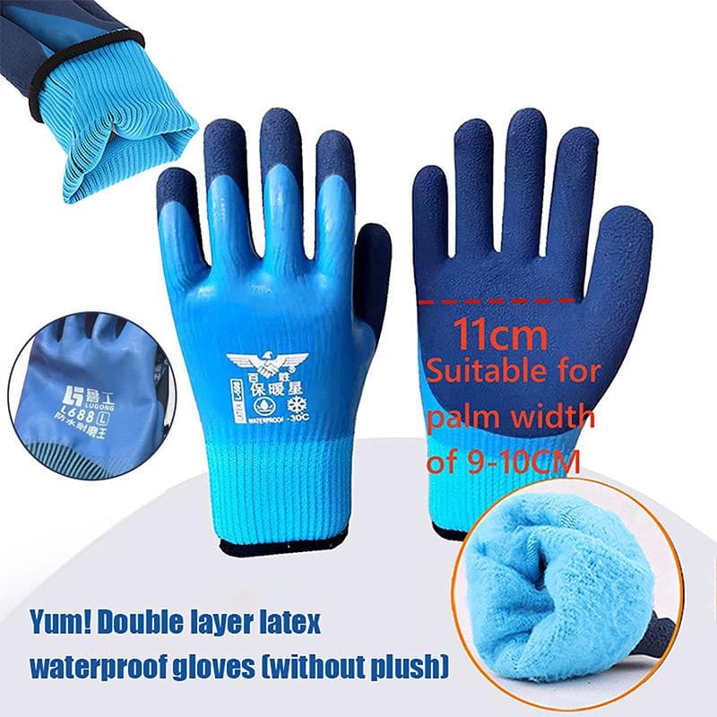 -30 Degrees Cold Storage Anti-Freeze Unisex Labor Protection Gloves Fishing Cold-Proof Thermal Windproof Work Gloves A2
