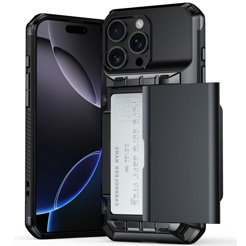 Applicable To Apple 16 Mobile Phone Case IPhone13 Creative Side Slide Card Advanced Sense 14/12Pro iPhone11(6.1)