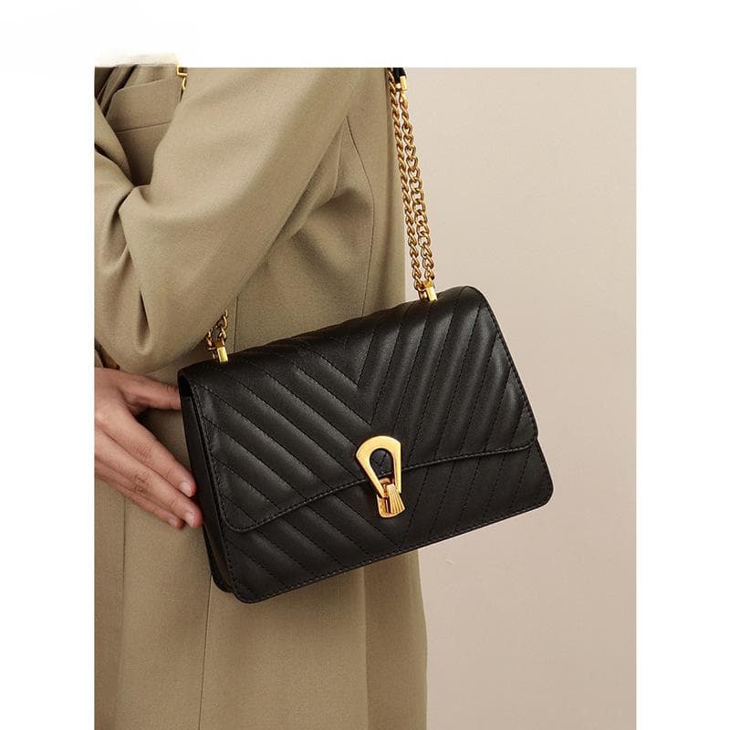 Bag Women's Crossbody Bag Women's Underarm Bag Spring Summer Premium Leather Shoulder Bag Chain Bag