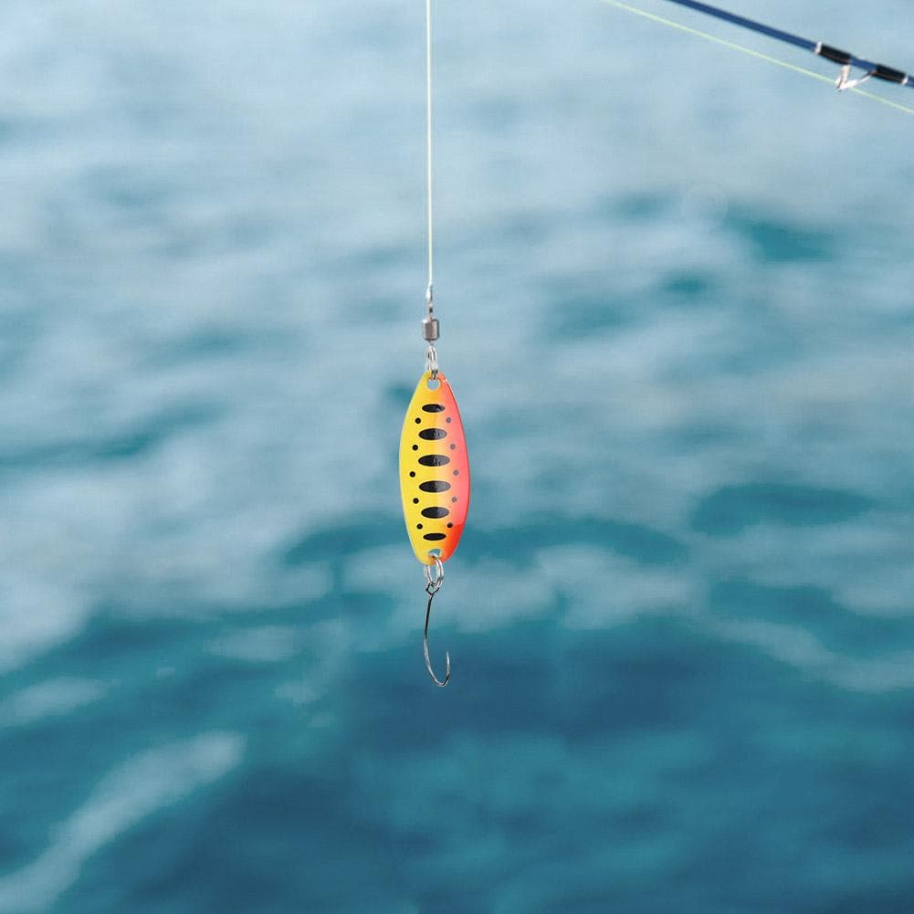 Trout Lures Trout Blinkers for Fishing Trout Lures for Trout3.5g3.4cm(Orange Yellow Dot)