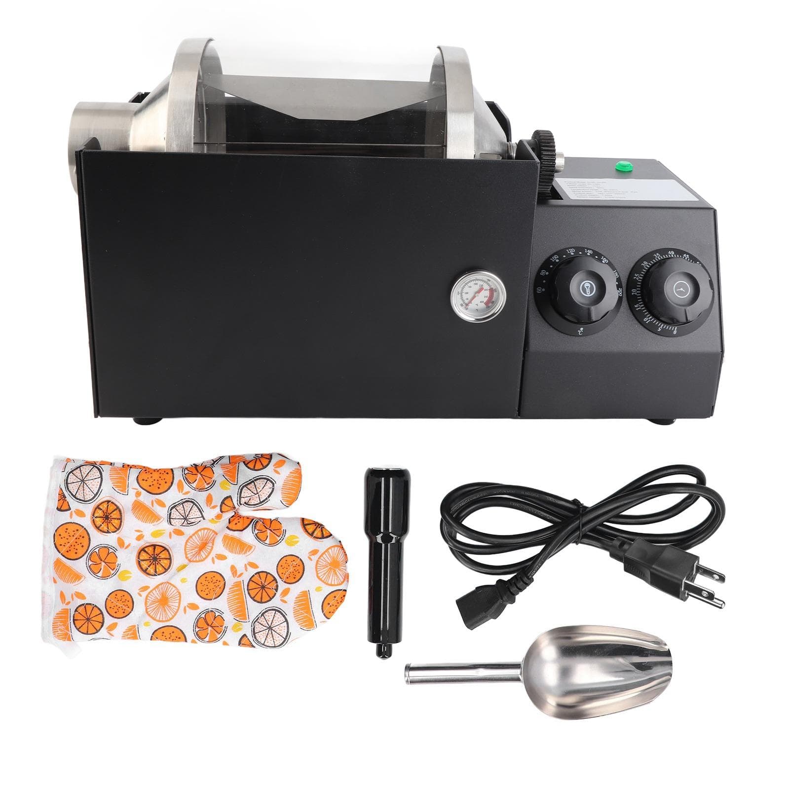 Coffee Bean Roaster Adjustable Temperature Automatic Glass Coffee Bean Baker with Timer for Soybean L