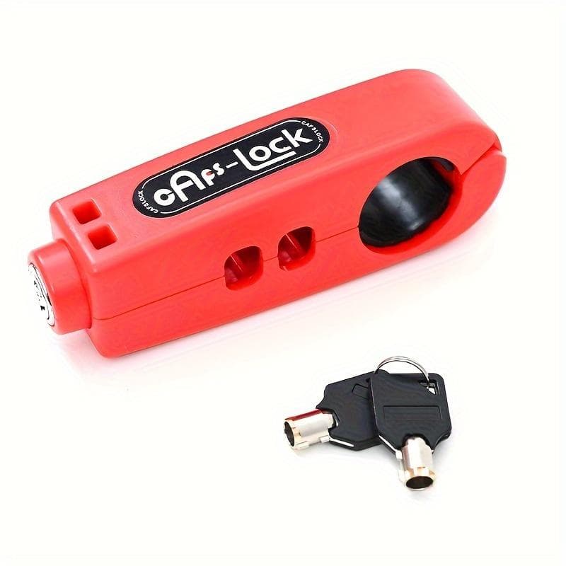 Heavy-Duty Anti-Theft Brake Lever Lock for Bikes, Scooters & Motorcycles - Durable ABS, Easy Carry Design red