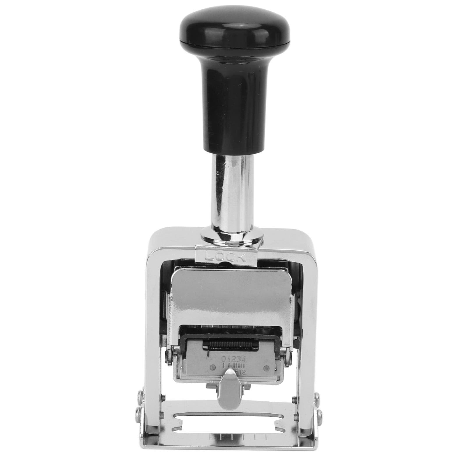 Number Stamp Zinc Alloy Shell Automatic Jump Number Self Inking 5 Digit Number Stamp Machine for