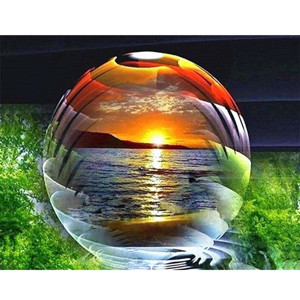 5D DIY Diamond Painting Water Tree 3D Diamond Rhinestone Embroidery Cross Stitch 20X30CM