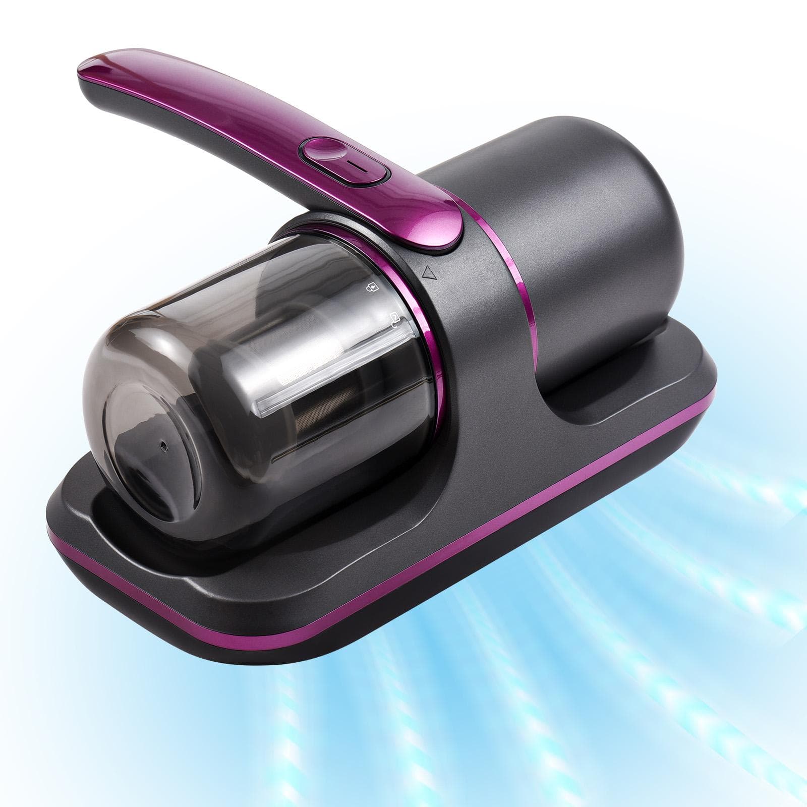 Compact Mattress Vacuum Cleaner 100W Handheld Cordless UV Bed Vacuum Cleaner 8000Pa Strong Suction purple