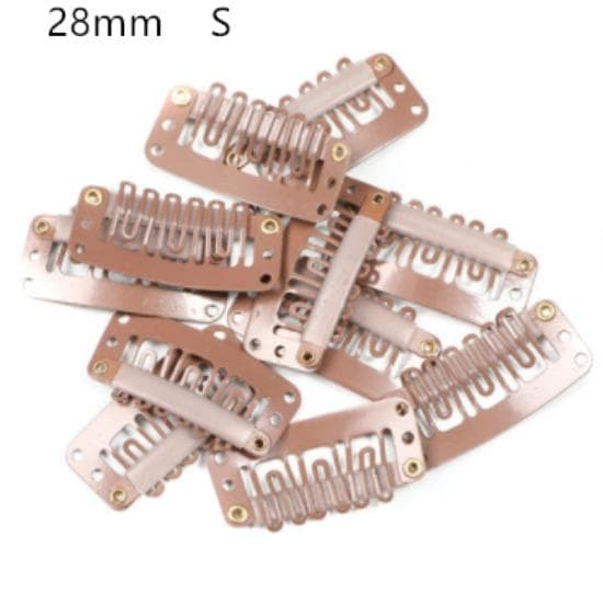 10pcs Clip In Hair Extension Wig Clips Women Mens Hair Bangs Snap Hair Clips for Extensions Metal Comb for Closure Accessories