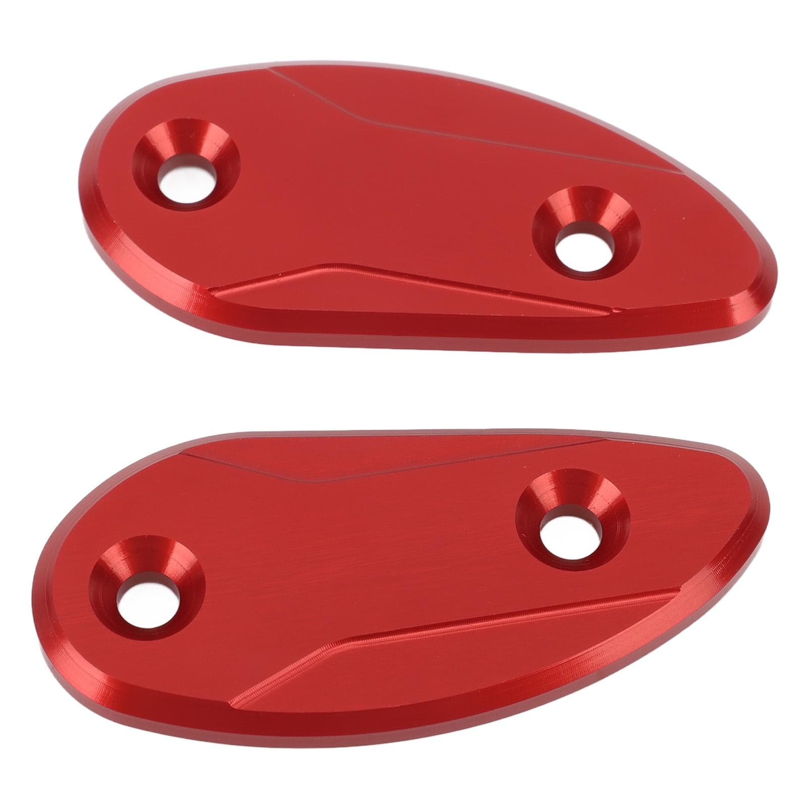 2PCS Motorcycle Rear Mirror Hole Cover Aluminium Alloy Mirror Block Off Base Plates Fit for red