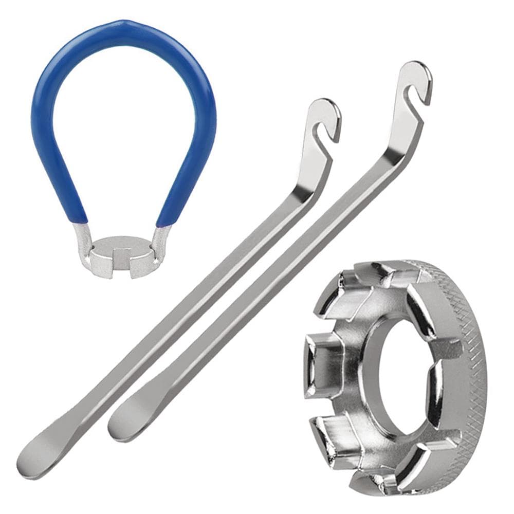 4 Pack Bike Spoke Tool Bicycle Spoke Wrench Pocket Tool 6 in 1 Bike Rim Truing Tool Correct Tool blue