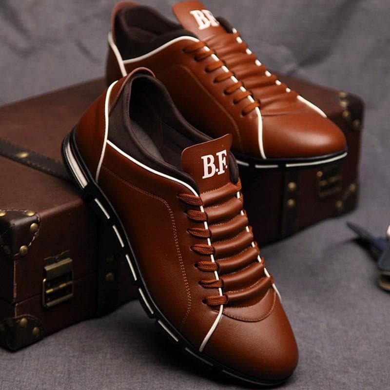 Men Casual Shoes Brock Oxford Retro Leather Men Formal Shoes Spring and Autumn 2024 New Men's Shoes for Men 48 brown