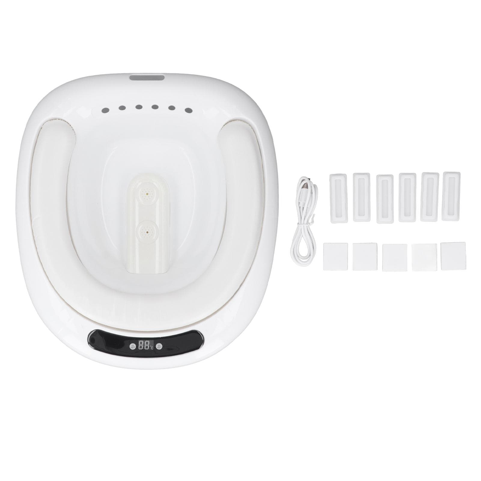 Electric Sitz Bath Foldable Portable 1500ml Adjustable Design Postpartum Care Tub for Pregnant white