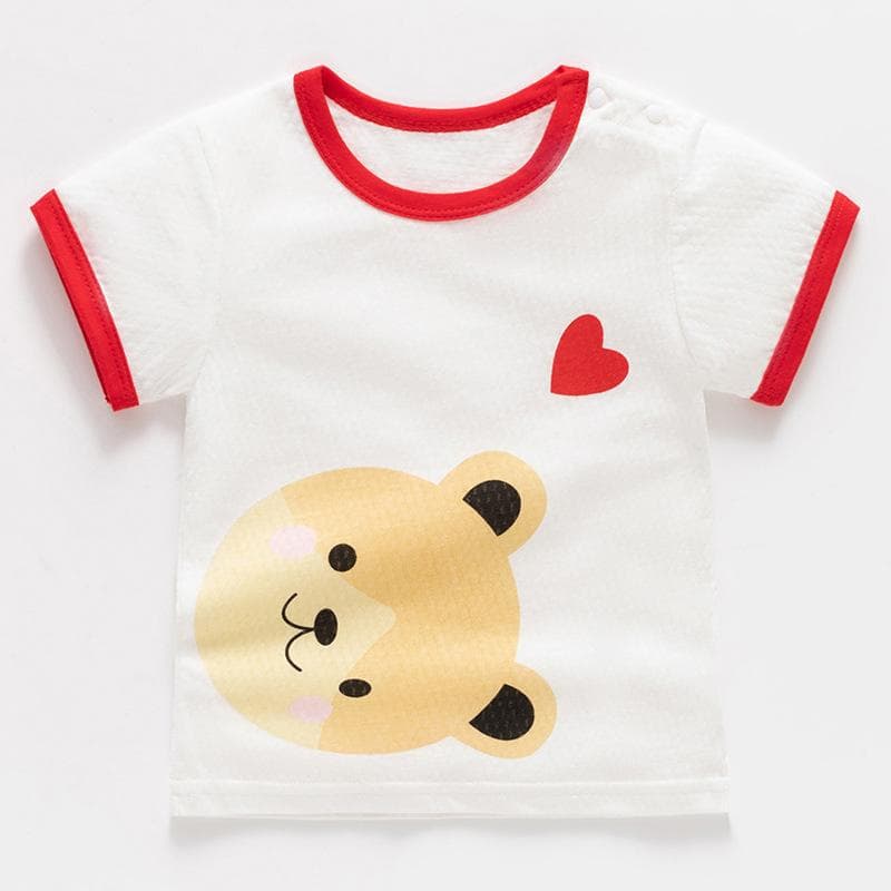 Baby Top Pure Cotton Short-sleeved T-shirt Baby Girl Summer Thin Children's Clothing 0 Years Old 1 Boy 3 Children Half-sleeved Children 120cm
