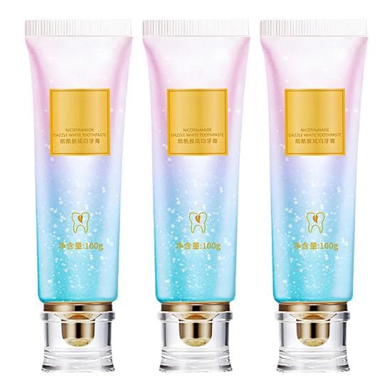 1/2/3Pcs 100G Nicotinamide Whitening Toothpaste Natural Mints Flavor Freshening Breath Stain Removal Sensitive Teeth Cleaning Brightening Toothpaste 3pcs