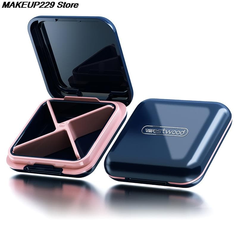 4 Grids Waterproof Medicine Pill Box For Storage Travel Pill Case Vitamins Container Organizer For Tablets Plastic Box Capsules blue