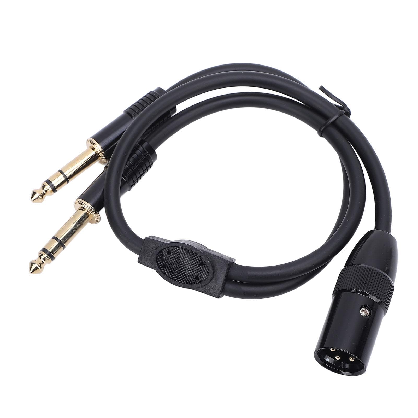 XLR to 2 6.35mm Sound Cable 3 Pin Male to SP Y Splitter Stereo Unbalanced Converter Adapter 3meter 0.5m / 1.6ft
