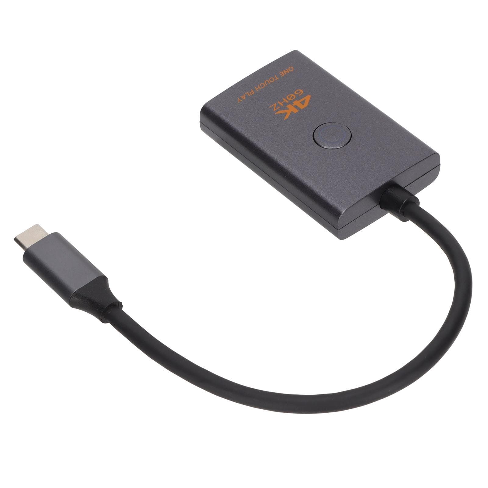 Type C to HD Multimedia Interface Adapter 18Gbps 4K Video Converter for Conference Broadcast