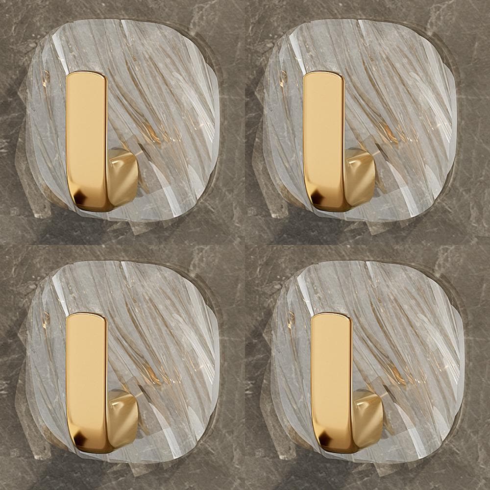 Exquisite Deluxe Small Hook Lightweight No Drilling Wall Hangers Adhesive Hooks for Coats Clothes Block transparent