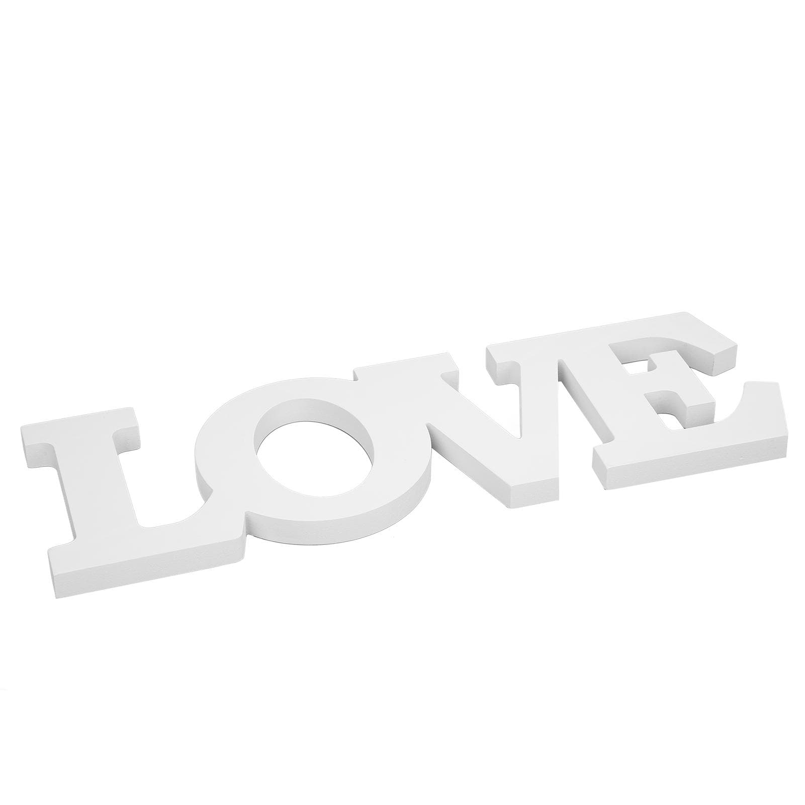 Wood Love Sign White One Piece Design Exquisite Beautiful Wooden Letters Decoration Ornament for