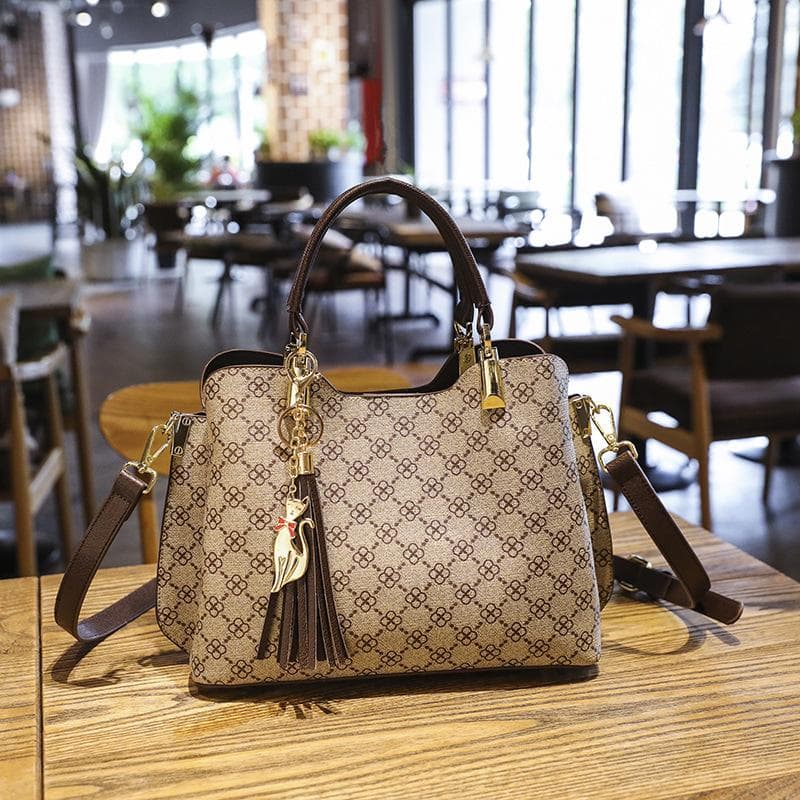 Fashion Handbag Vintage Printed Single Shoulder Crossbody Bag Mom Bag Large Capacity Women's Bag
