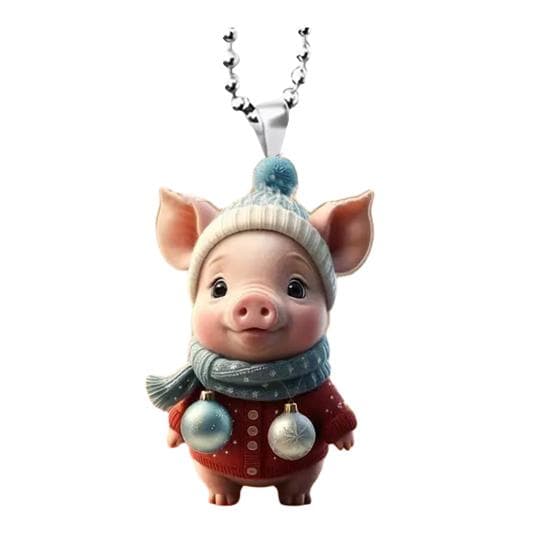 Hanging Ornament Cute Animal Decoration Creative Shape with Lanyard Easy to Hang Car Rearview Mirrors Ornament Hanging Charms D