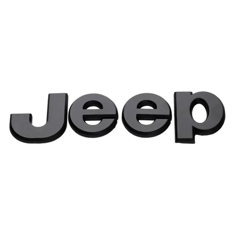 For Jeep Car Front Hood Emblem for JEEP Grand Cherokee Wrangler Renegade Patriot Liberty Compass Rear Trunk Side Badge Sticke black