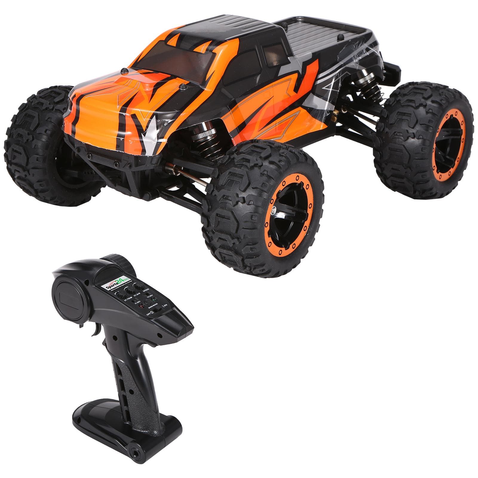16889A-Pro 1:16 RC Car 4WD Big Foot RC Car 45 Km/h High Speed 2840 Brushless Motor Vehicle All 1 battery