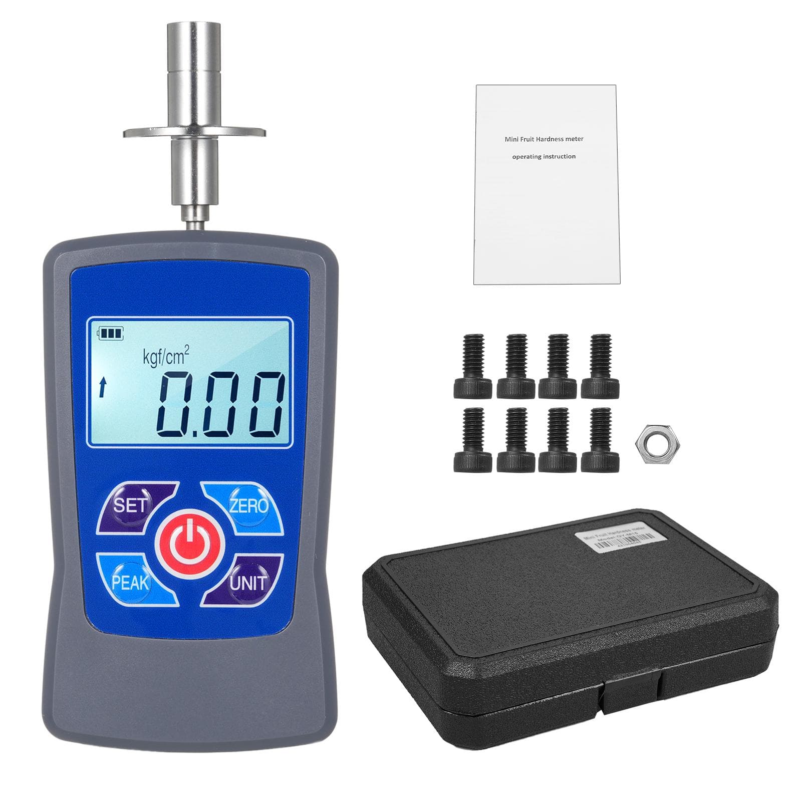 GY-M30 Digital Fruit Hardness Tester Meter Mini Fruit Penetrometer Durometer with Range 0.4 to 30 GY-M15 grey