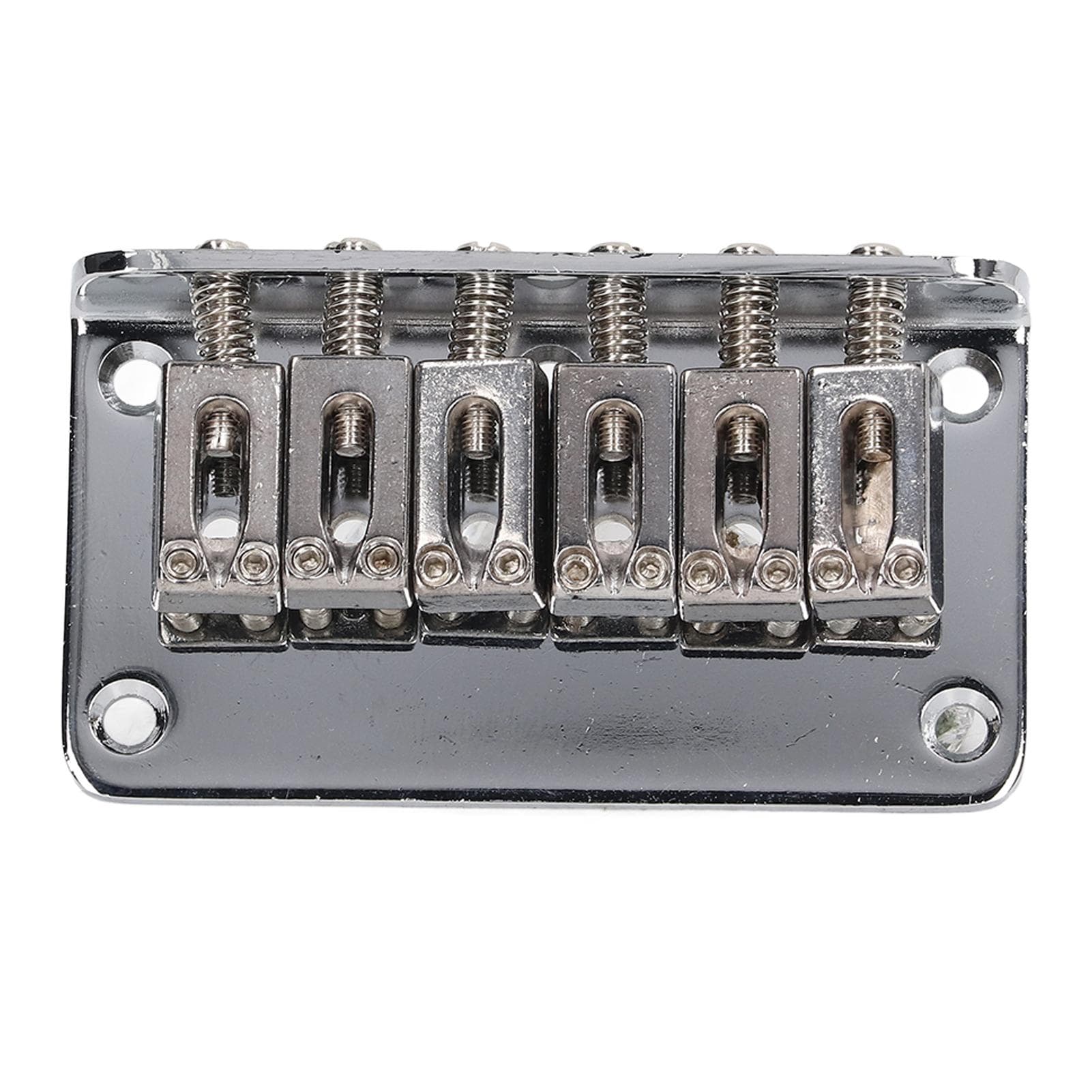 Electric Guitar Bridge 6 String 78mm Top Load Zinc Alloy Tailpiece Instrument Accessory Silver silver