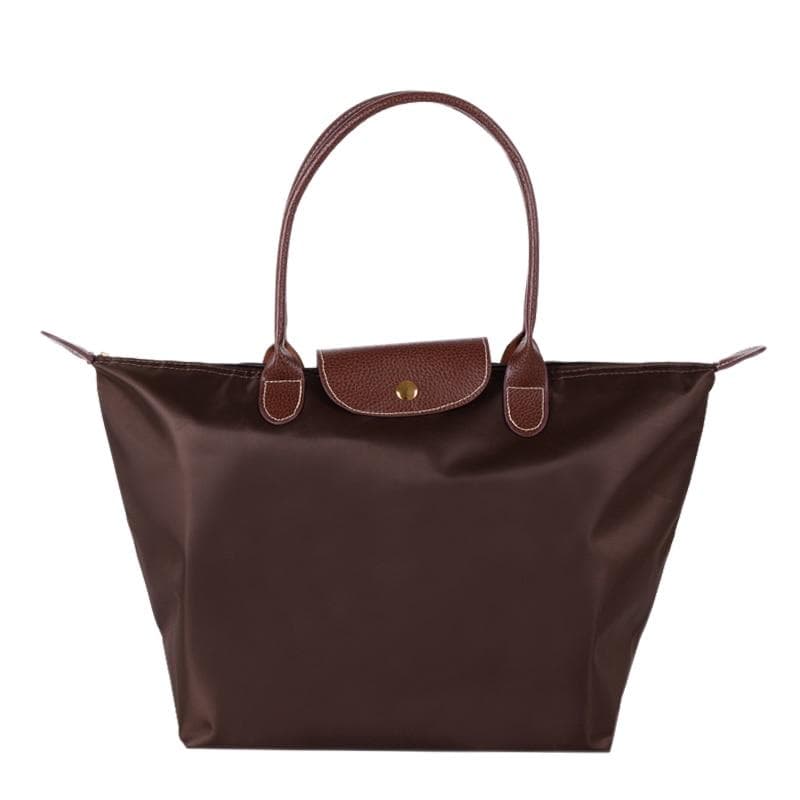 New Nylon Beach Tote Bag Fashion Womens Handbag Tote Oxford Shoulder Bags Female Waterproof Dumplings Folding Shopping Bag 2024 S coffee