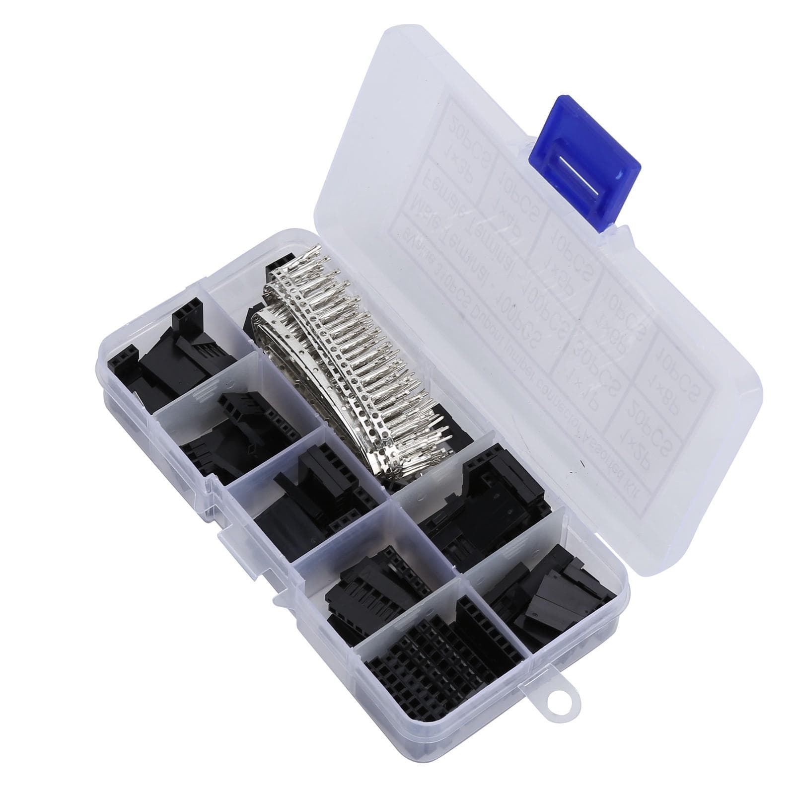 310Pcs Jumper Wire Connector 2.54mm Housing Male Female Crimp Pin Terminal Set Kit