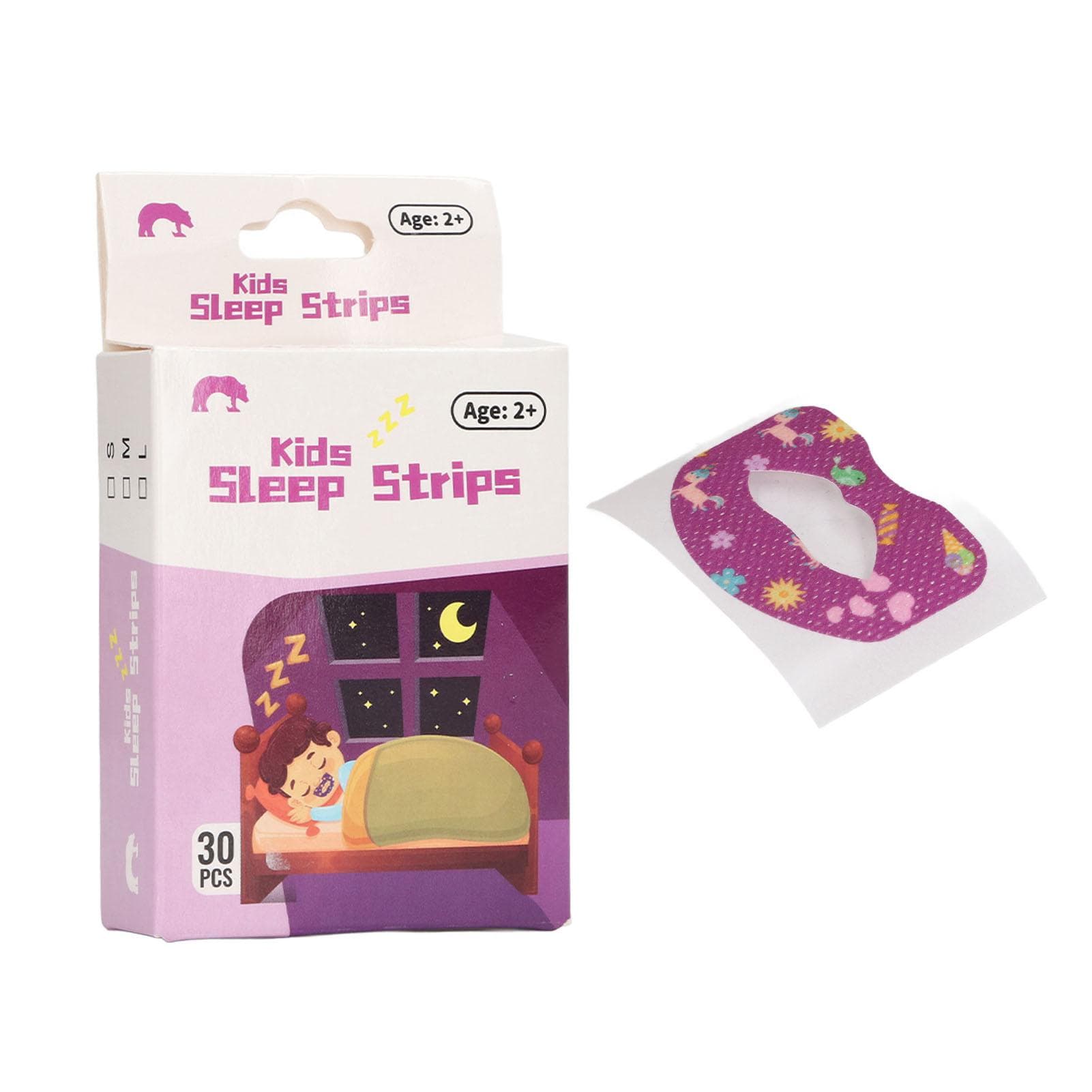 Kids Sleep Mouth Strips Breathable Soft Mouth Tapes for Better Nose Breathing Small Size Purple