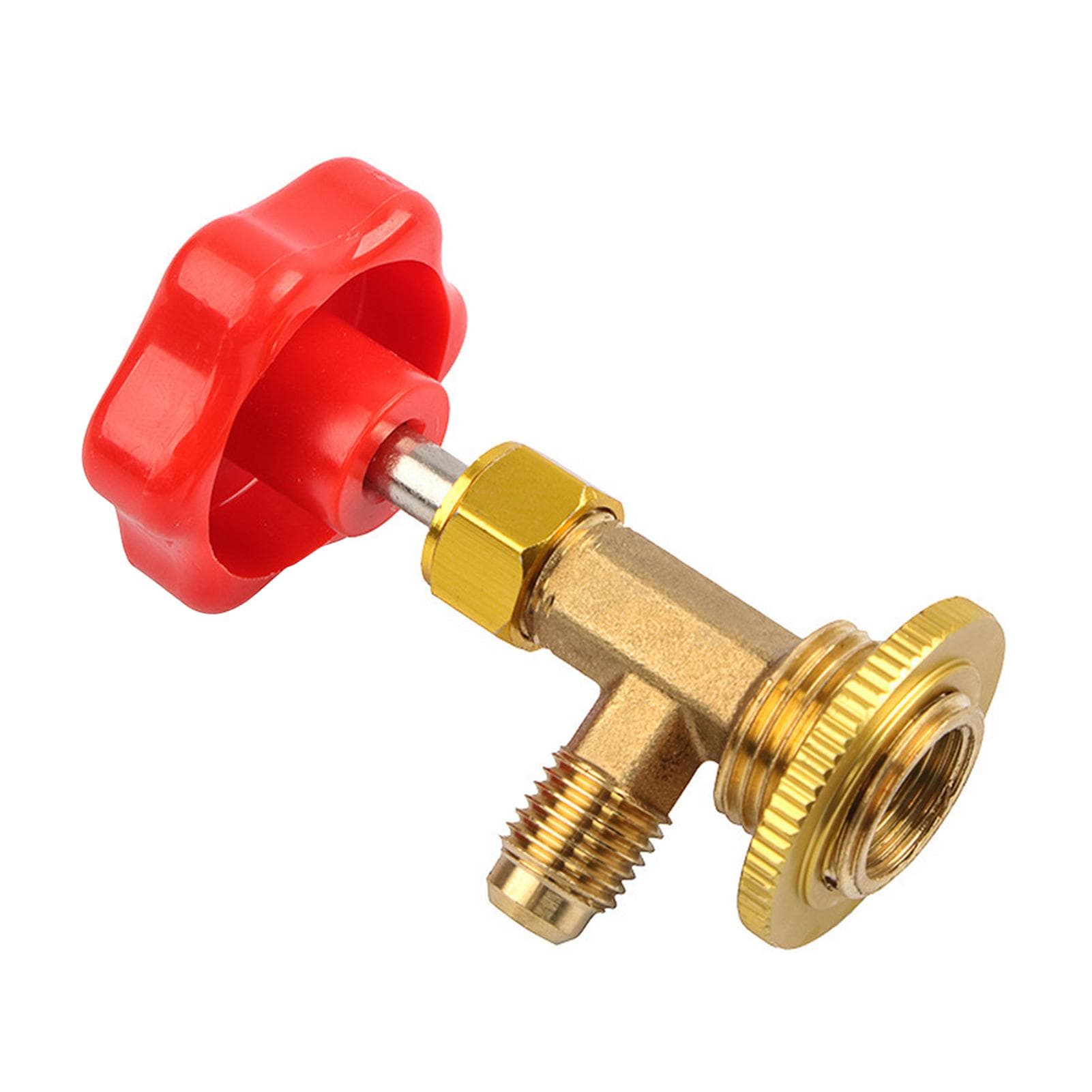 Piercing Valve for Refrigerant Can Car Air Conditioning Charge Valve Household Air Conditioner for R134A red
