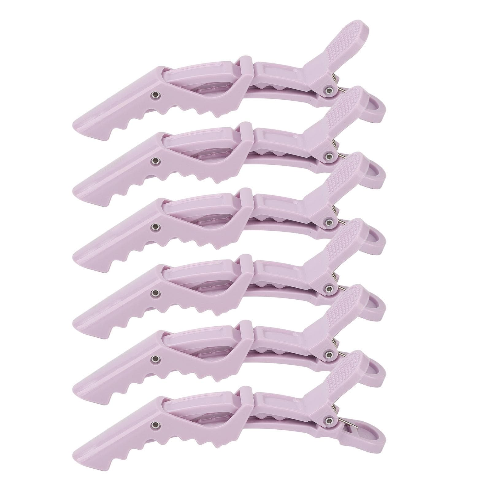 6 Pcs Hair Styling Clips Purple Anti Slip Deformation Proof Hair Sectioning Partition Clips for