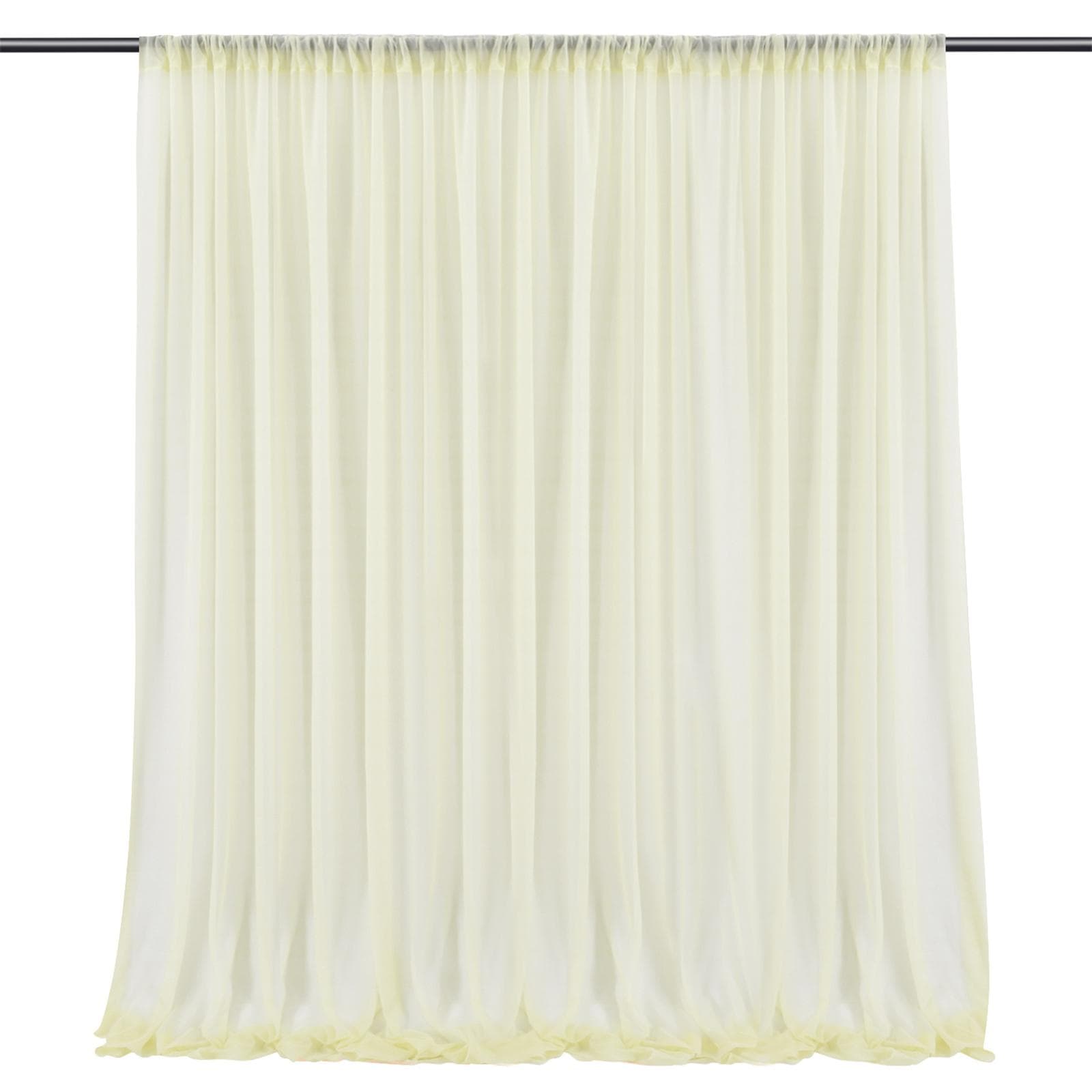 Backdrop Curtain Beige 1.5x2.5m Yarn Durable Backdrop Drape for Wedding Party Photo