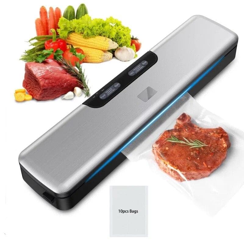 Vacuum Sealer 70Kpa Food Sealer Machines Automatic Household Vacuum Food Sealing Packaging Machine Air Sealing System for Dry & Moist Food Storage EU Plug