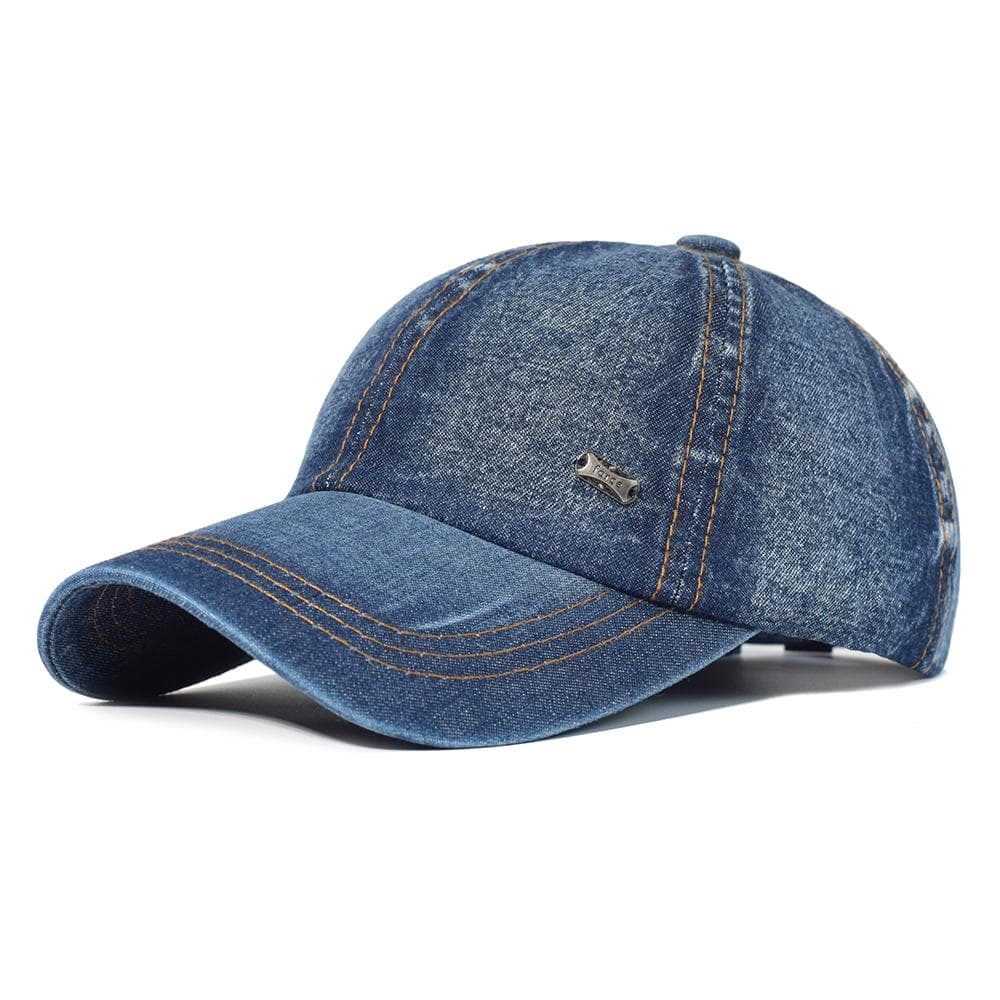 Vintage Washed Cotton Baseball Cap Men Women Denim Dad Hat Adjustable Trucker Style Low Profile One Size