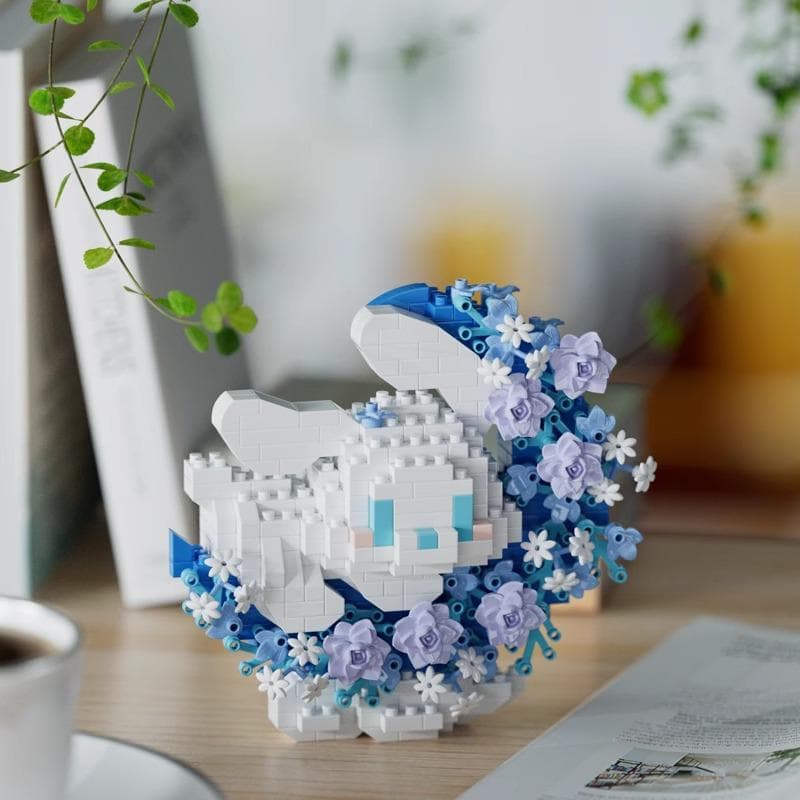 Lego-Compatible Flower Building Blocks: Hibiscus Potted Plant for Kids, Valentine's Day Gift