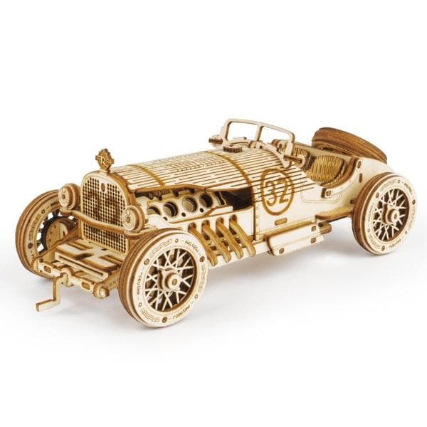 3D Puzzle Mechanical Wooden Building Kits Assembly Toy Gift for Children Adult MC401 Grand Prix Car