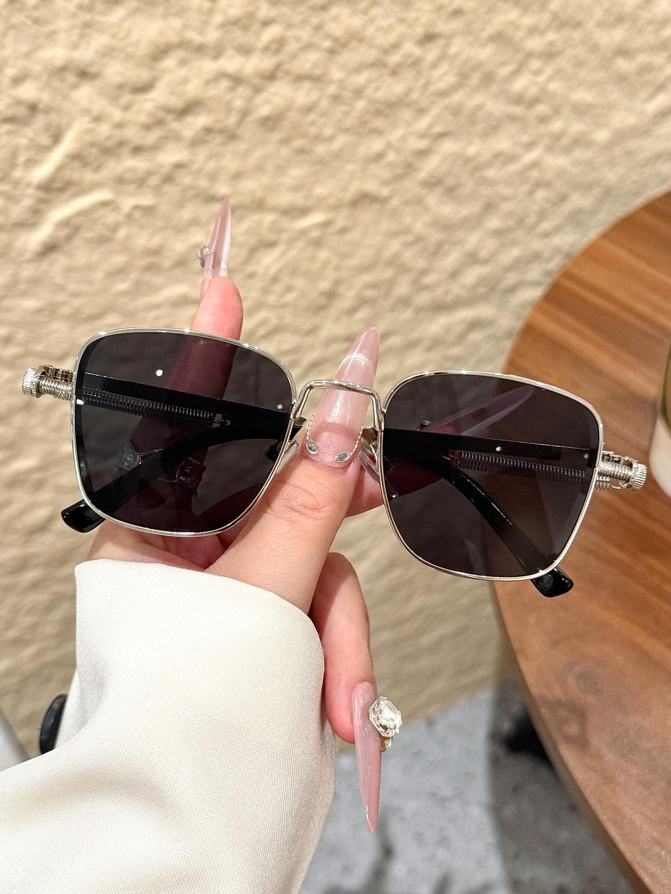 1Pc Mens Trendy Metal Square Sunglasses Punk Fashion High Quality for Driving Travel