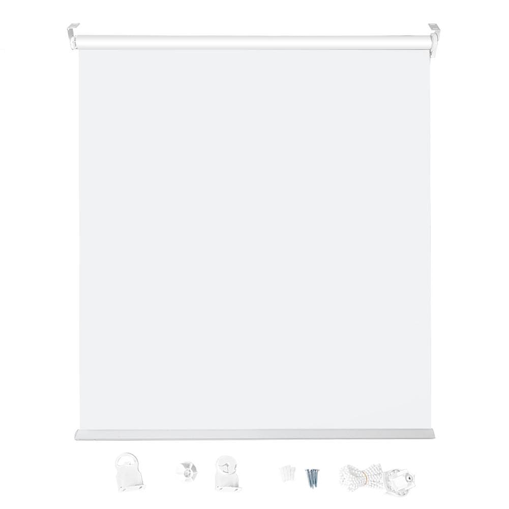 Waterproof Window Blinds Roller Shades Blackout Blinds Curtains Thermal Insulated(White) white