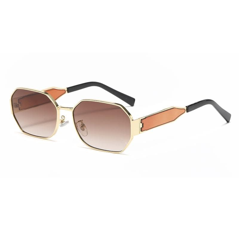 New Fashion Vintage Sunglasses Women Men Designer Retro Metal Rectangle Sun Glasses Black Eyewear Unisex Trendy show as picture