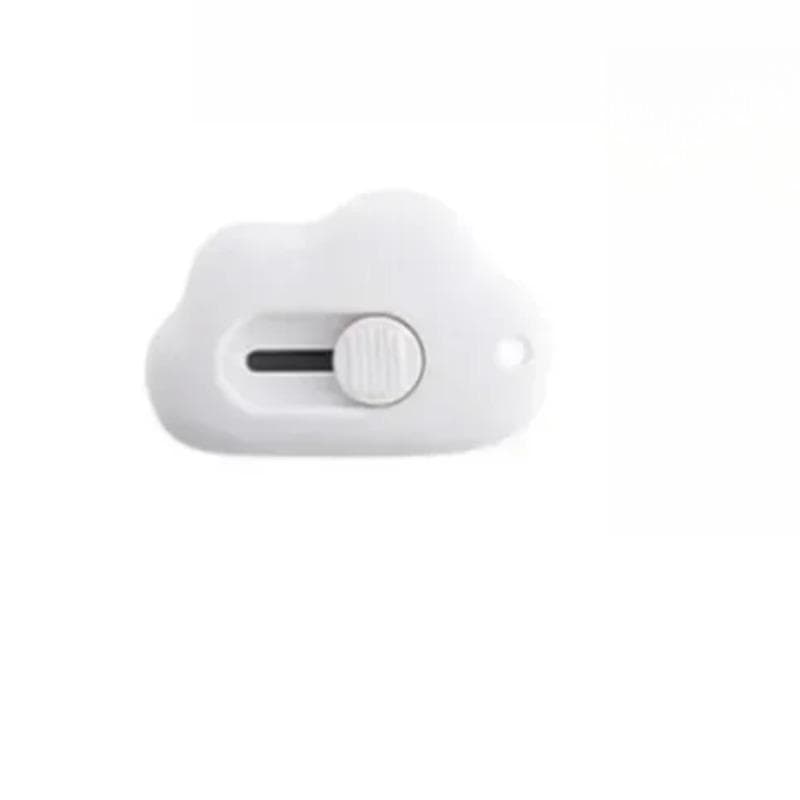 Mini Pocket Cloud Art Utility Knife Box Knife Paper Cutter Craft Wrapping Refillable Blade Utility Knife Paper Cutter Stationery white