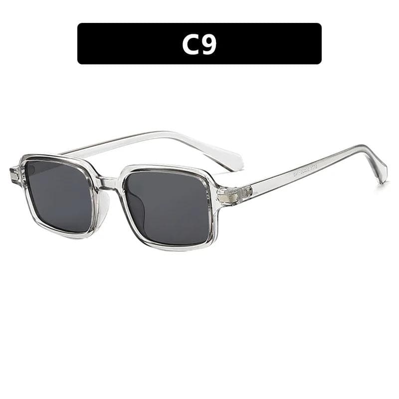Trendy UV Resistant Sunglasses for Men Women Retro Small Frame Rectangular Travel Photography Fashionable