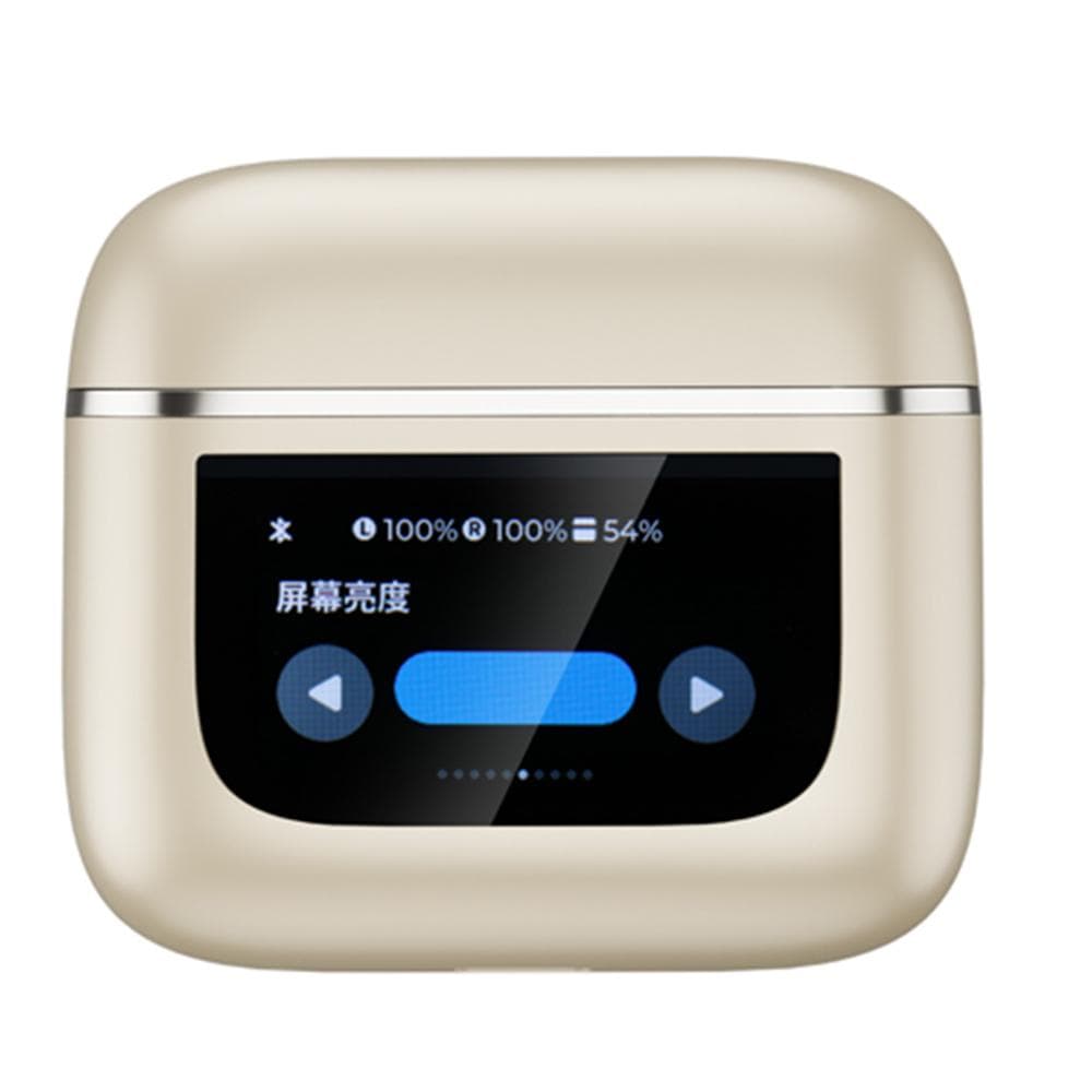 Wireless Headphones Earbuds LED Touch Screen Earbud IPX5 Dust and Water Resistance 32 Hours Long gold