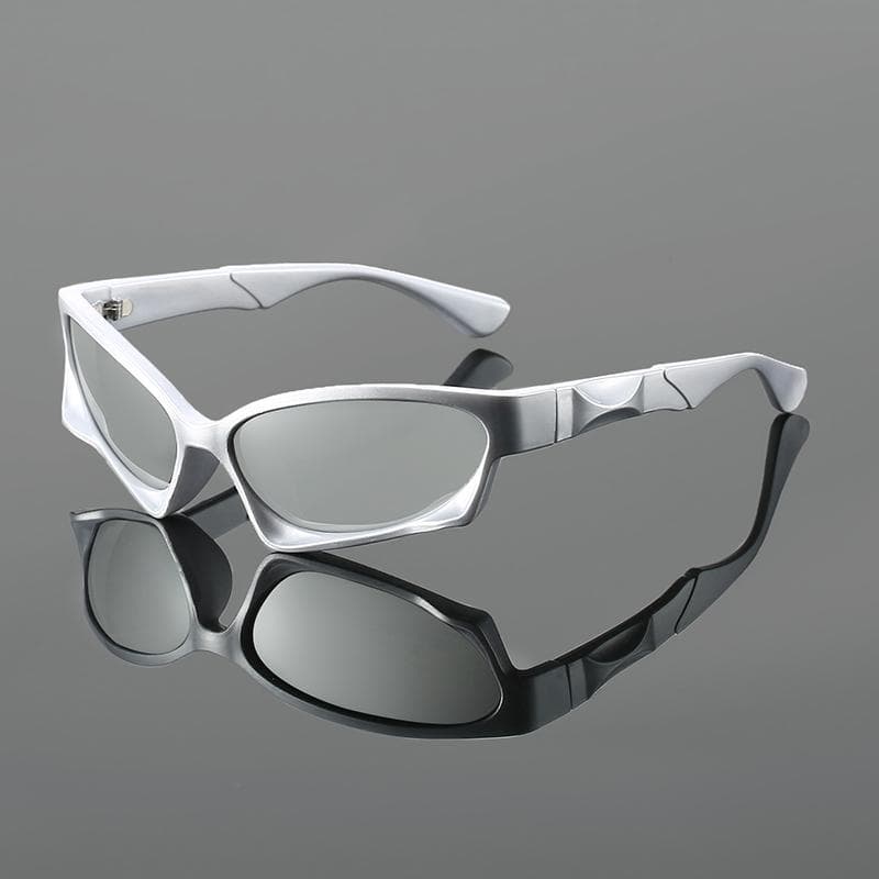 KAMMPT Trendy Retro Punk Oval Shades Women Sunglasses UV Protection Fashion Driving Beach Sun Glasses Original Brand as picture shows