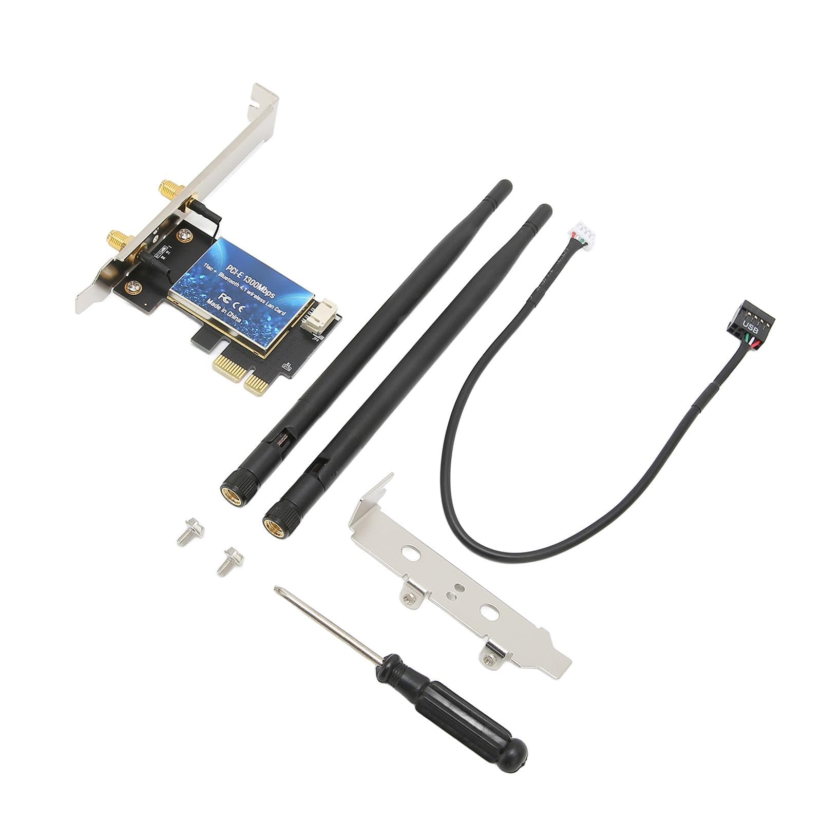 PCIE Wireless Adapter 2.4GHz 5GHz Dual Band Bluetooth 4.1 PCIE Wifi Card with 5dBi High Gain
