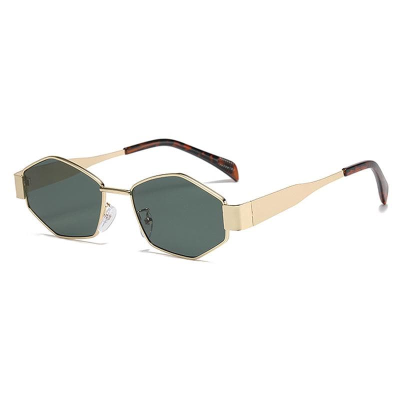 Luxury Hexagon Sunglasses Women Men Fashion Polygon Metal Sun Glasses Trendy Driving Shades
