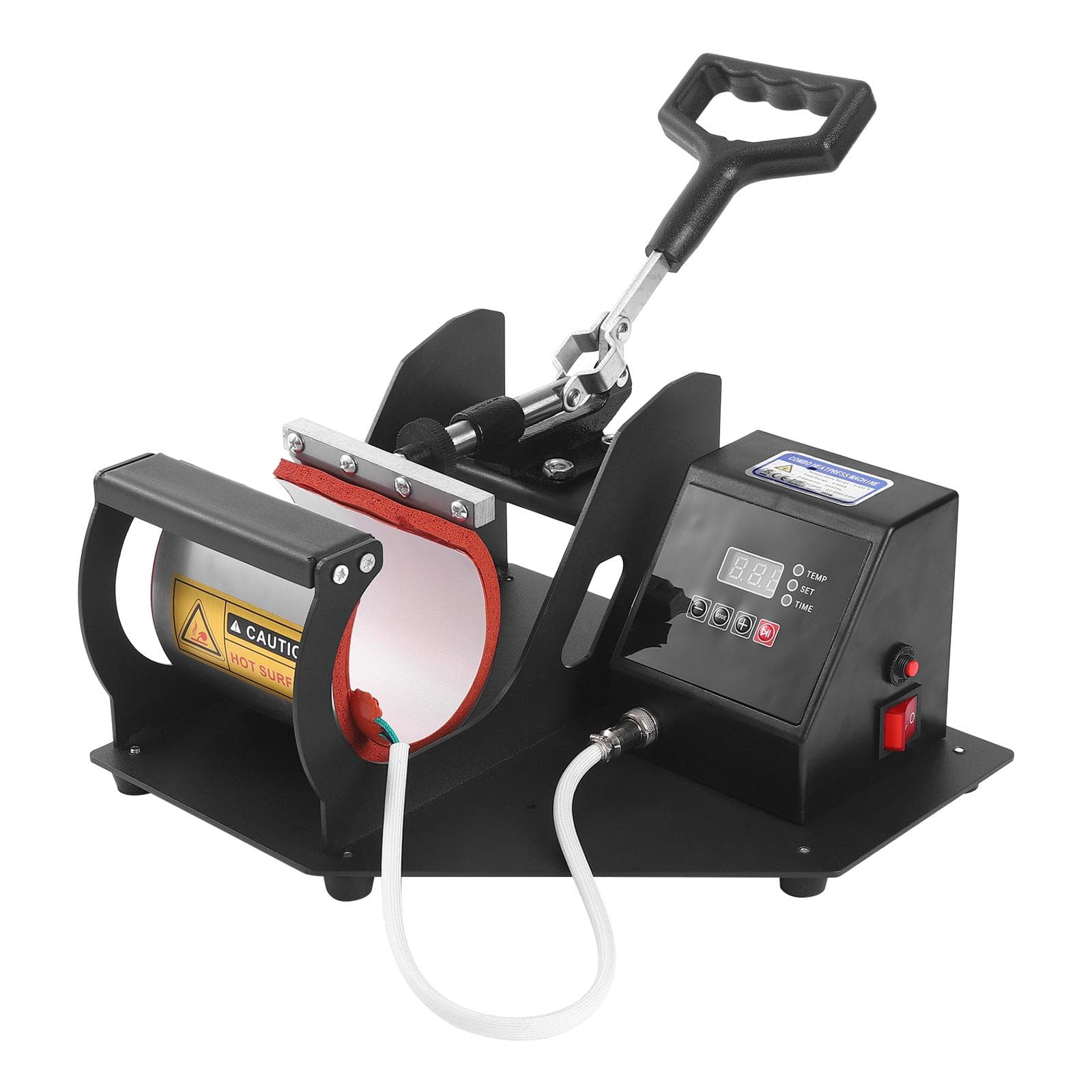 11oz Mug Heat Press Machine Hot Transfer Sublimation Digital Pressing Maker for Mug Coffee Cup Beer UK Plug black
